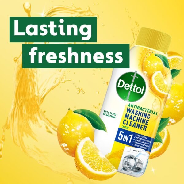 Dettol Antibacterial Washing Machine Cleaner Lemon 250 ML - Image 2