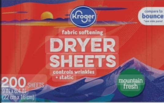Kroger Fabric Softner Mountain Fresh Dryer Sheets 200 CT