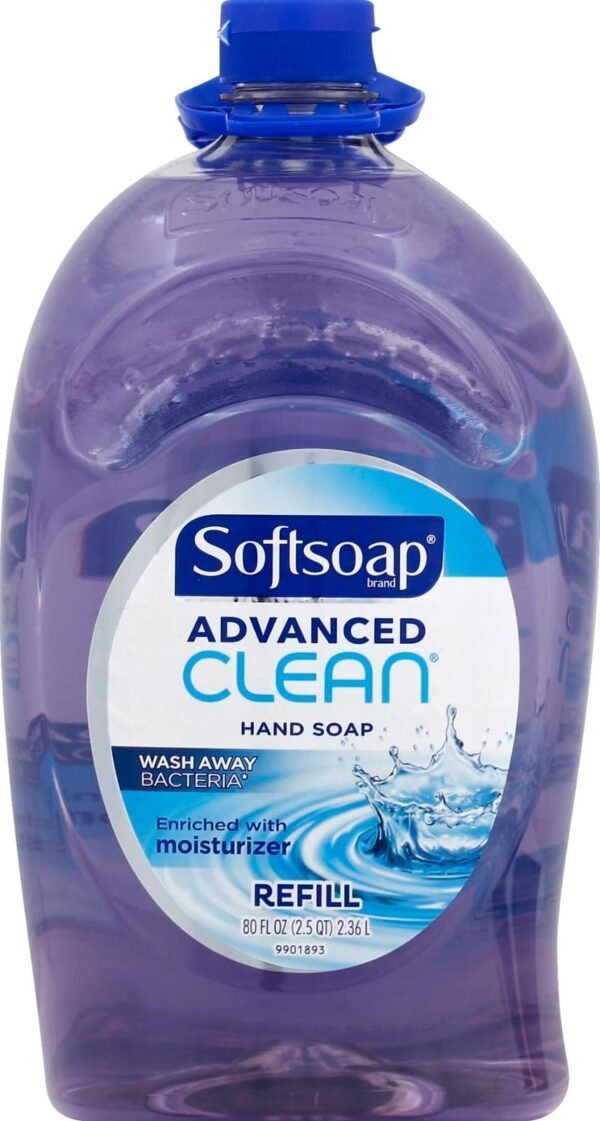 Softsoap Advanced Clean Refill Antibecterial Liquid Hand Soap 2.36 Liter