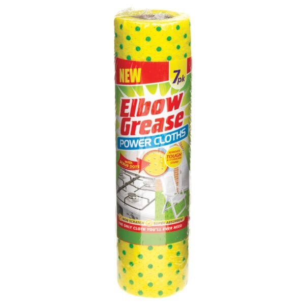 Elbow Grease Power Cloths With Scrub Dots Non Scratch & Super Absorbent 7 PK