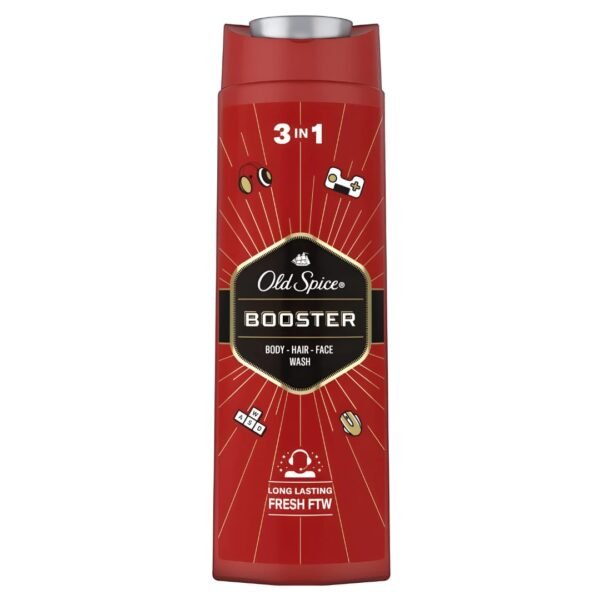 Old Spice Booster 3 In 1 Body-Hair & Face Wash 400 ML