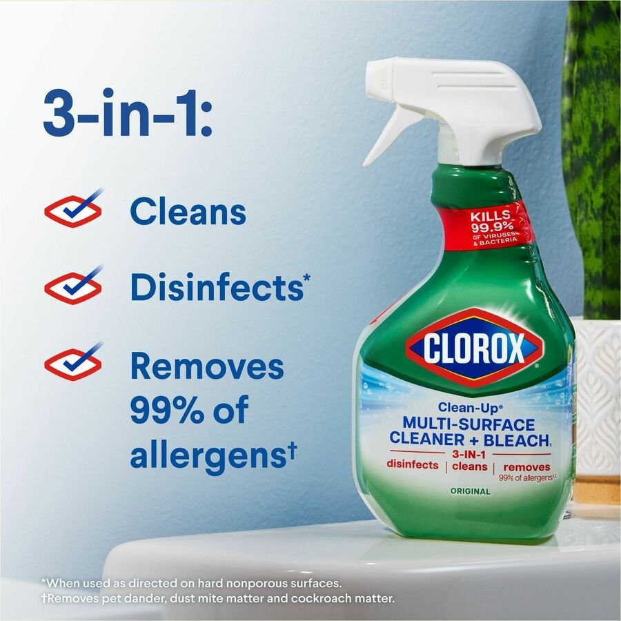 Clorox 3 In 1 Clean Up Multi Surface Cleaner Spray With Bleach Original 946 ML