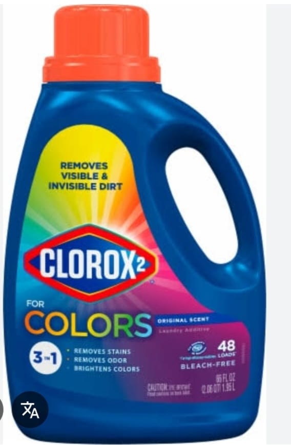 Clorox Colors Stain & Odor Romoval 48 Loads Original Scent 1.95 Liter