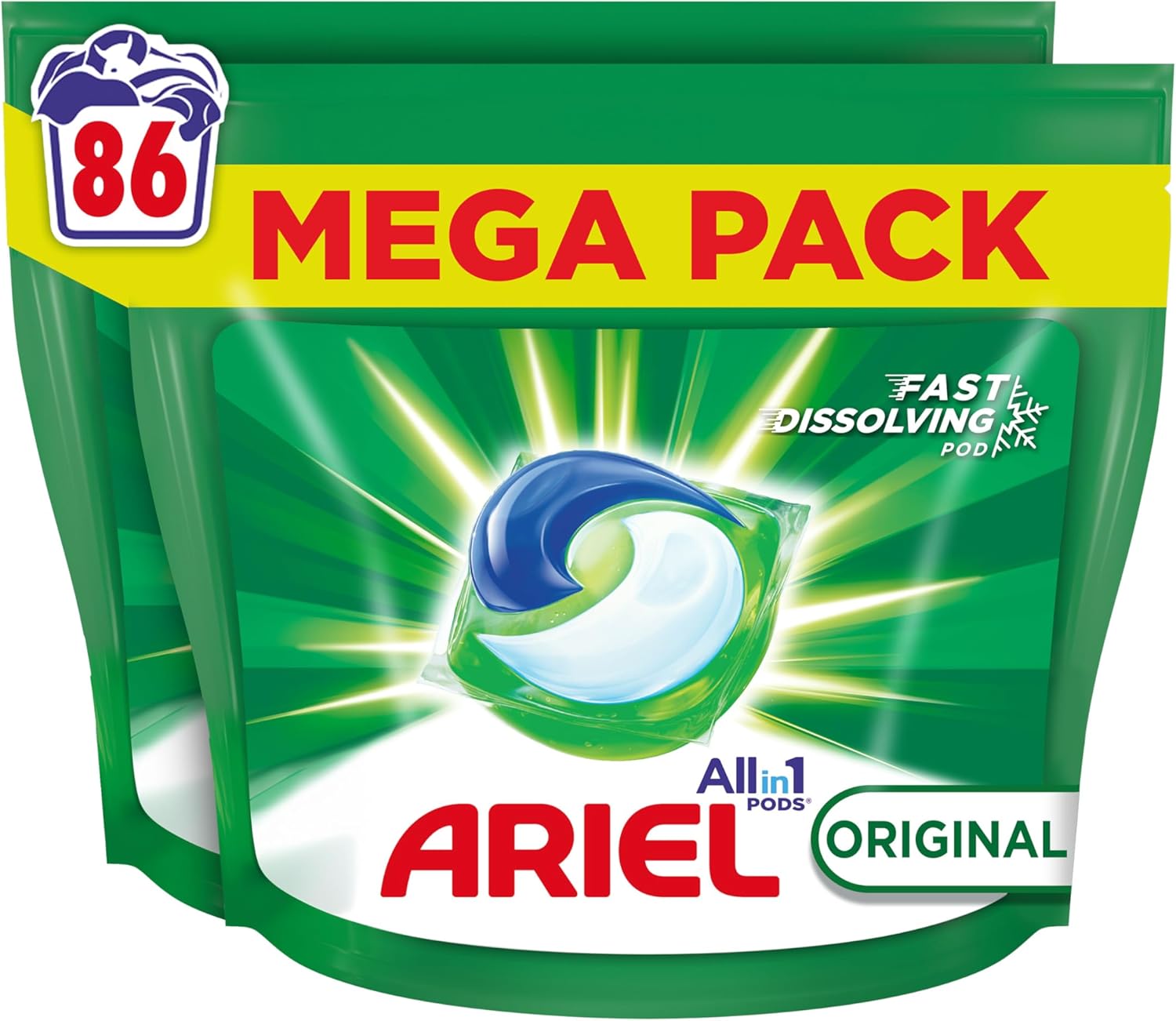 Ariel 3 In 1 Mega Pack 86 Washing Pods Original