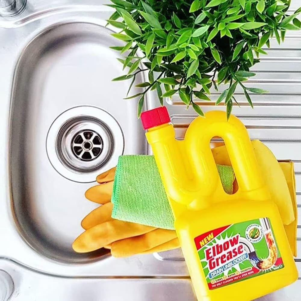Elbow Grease Drain Unblocker For Sinks,Baths & Showres 750 ML