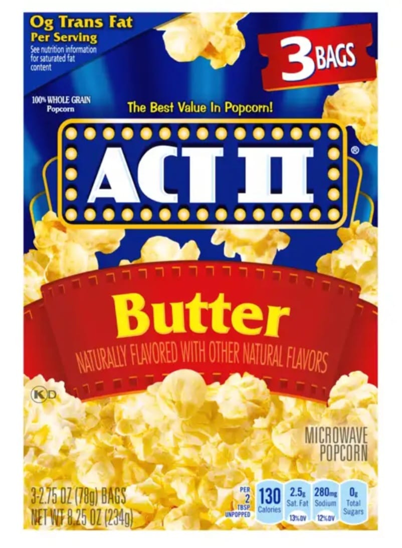Act 11 Extreme Butter 3 Bags Microwave Pop Corn 234 G