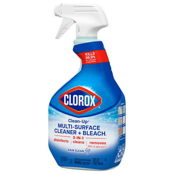 Clorox Clean Up Disinfecting Multi Surface Cleaner With Bleach Spray Rain Clean 946 ML