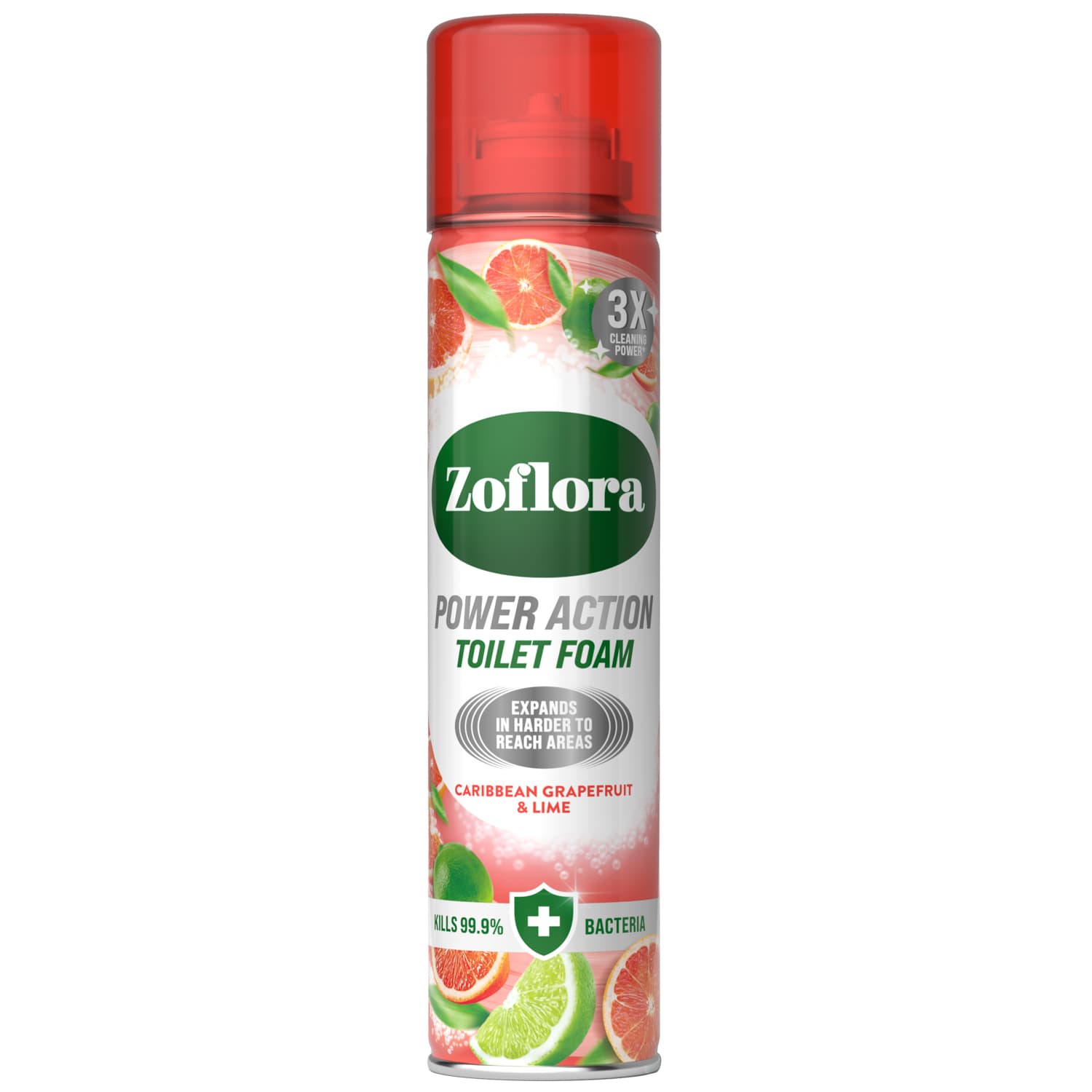 Zoflora Toilet Antibacterial Foam Spray Caribbean Grapefruit & Lime 300 ML