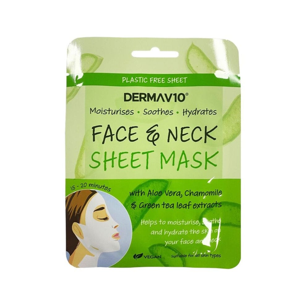 Derma V10 Face & Neck Mask Aloe Vera