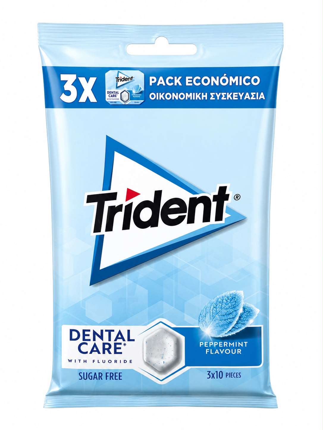 Trident Oral B Peppermint Flavour Suger Free 17 G * 3 PCs