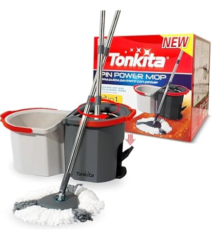 Tonkita Spin Power Mop Twins Bucket With Pedal