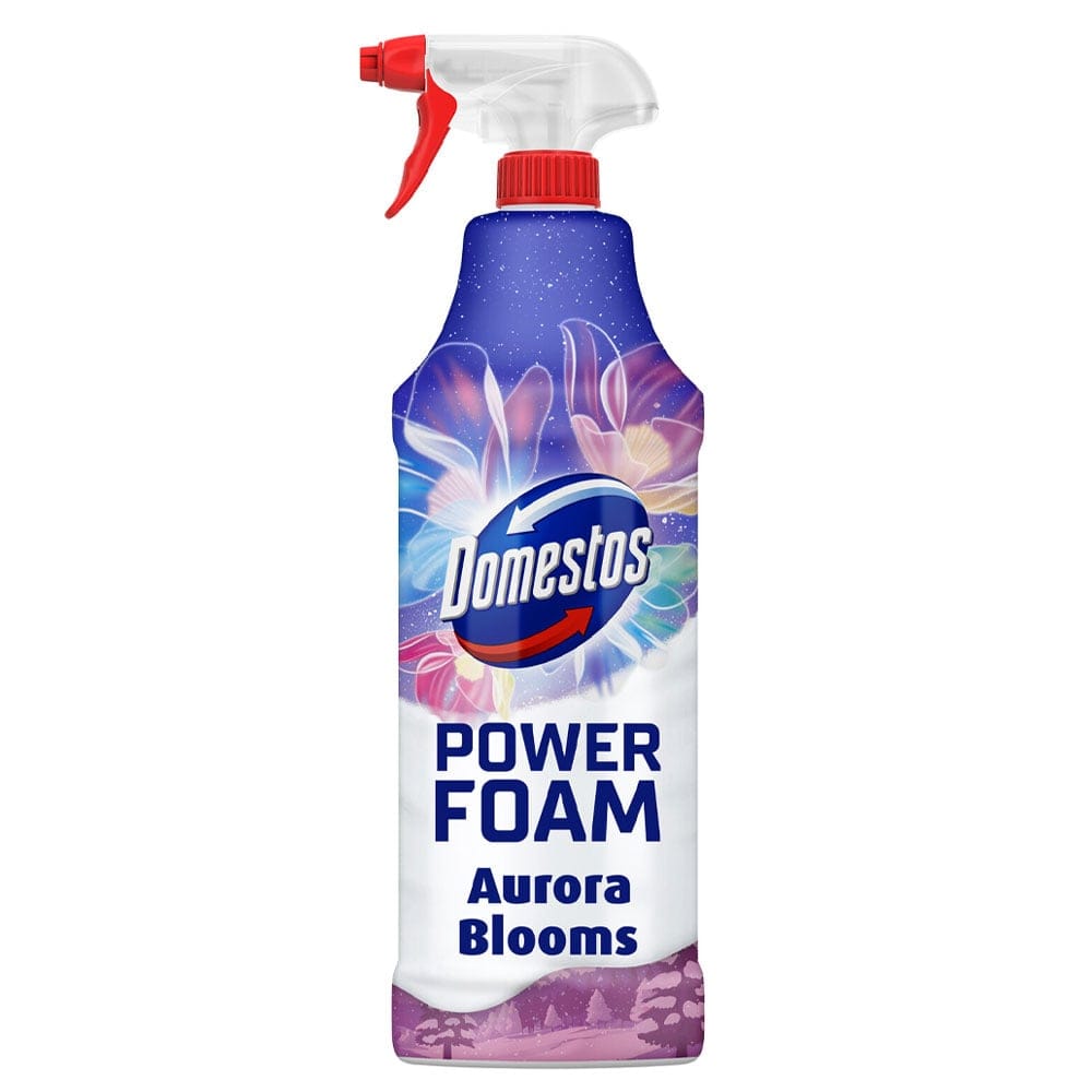Domestos Toilet & Bathroom Power Foam Spray Aurora Blooms 650 ML